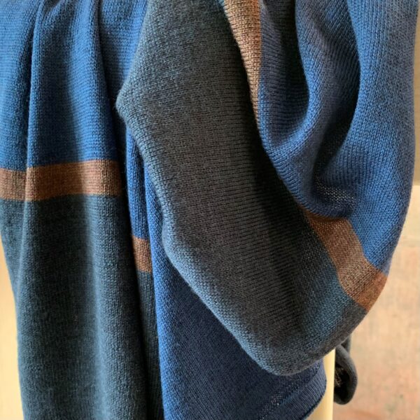Striktørklæde, Accessory no. 3 blå/mørkeblå og brun